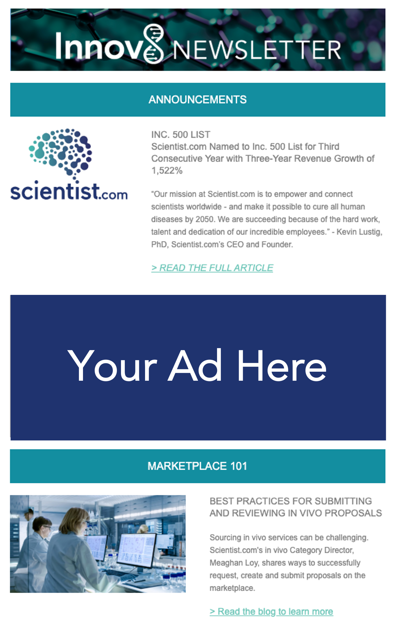 Scientist Newsletter